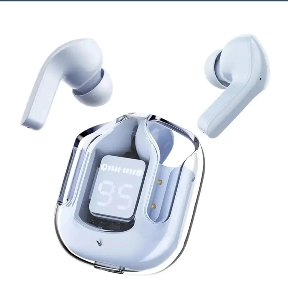 NWT Wireless Earbuds T-12 Max, Transparent Design, Fast Charging, Bluetooth